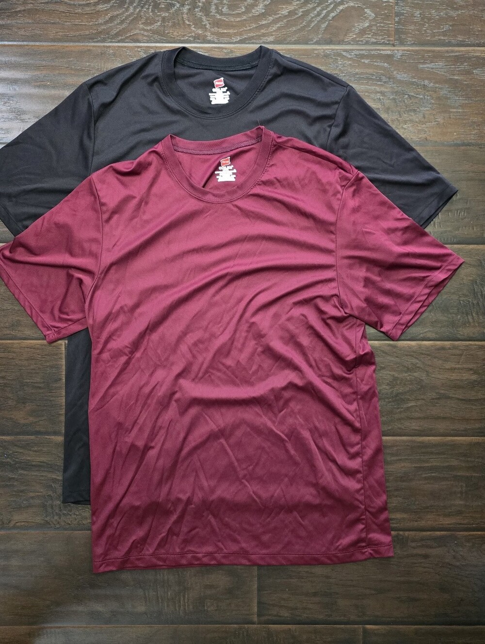 Hanes Cool Dry Bundle of 2 Short Sleeve Shirt Large